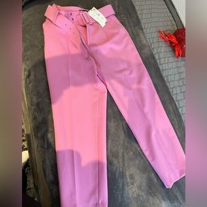 Pink bubble gum Zara high waisted pants Nwt